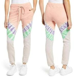 Daydreamer Drawstring Tie Dye Joggers Peach Combo Tie Dye Size Medium